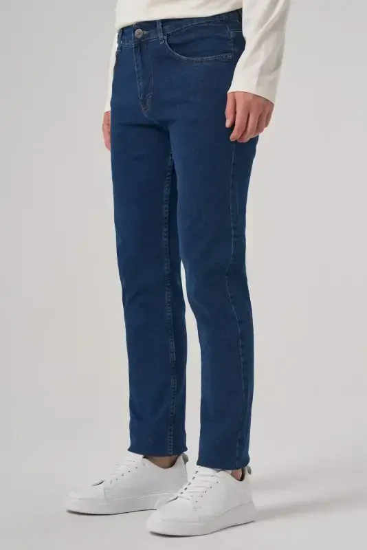 Modazone Erkak Moviy Denim 5 Cho'ntak Dynamic Fit Jean Jinsi Shim - 3