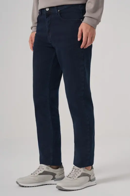 Modazone Erkak Moviy Denim 5 Cho'ntak Dynamic Fit Jinsi Shim - 2