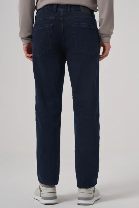 Modazone Erkak Moviy Denim 5 Cho'ntak Dynamic Fit Jinsi Shim - 5