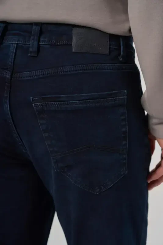 Modazone Erkak Moviy Denim 5 Cho'ntak Dynamic Fit Jinsi Shim - 4