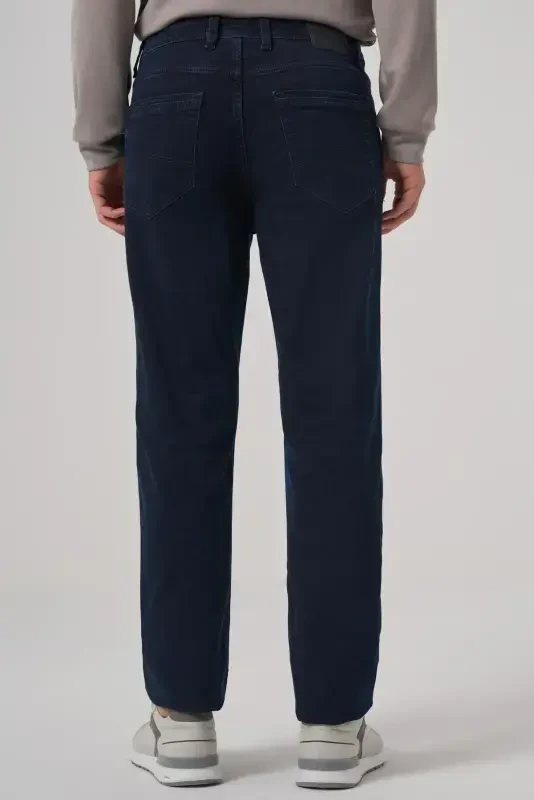 Modazone Erkak Moviy Denim 5 Cho'ntak Dynamic Fit Jinsi Shim - 5