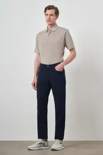 Modazone Erkak Moviy Paxta 5 Cho'ntak Dynamic Fit Jinsi Shim Kot - MORVEN (1)