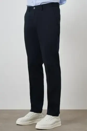 Modazone Erkak Moviy Paxta Yon Cho'ntak Dynamic Fit Chino Shim - 4