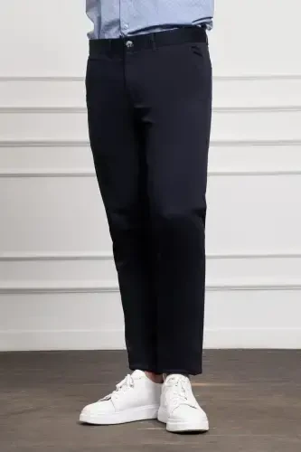 Modazone Erkak Moviy Slim Fit Tor Kesim Chino Shim - MORVEN (1)