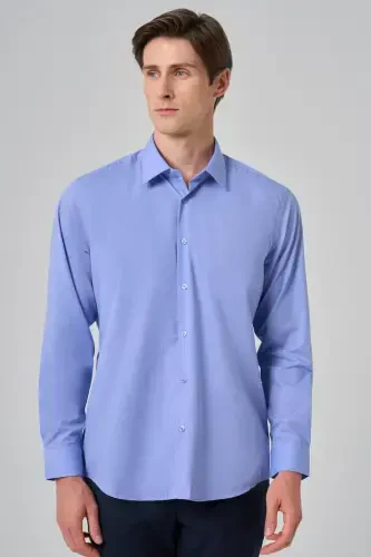 Modazone Erkak Moviy Trend Regular Fit Ko'ylak - 4