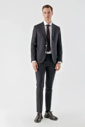 Modazone Erkak Murdum Poliviskon Trend Ekoseli Slim Fit Mono Yaka Takım Elbise - MORVEN (1)