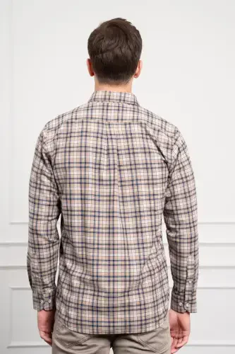 Modazone Erkak Norka Qishki Tugmali Yoqali Regular Fit Ko'ylak - 5