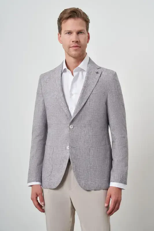 Modazone Erkak Olcha Zig'ir To'quv Slim Fit Mono Yoqa Kurtka - 1