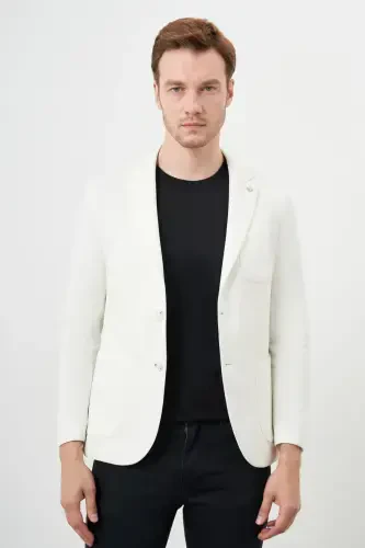 Modazone Erkak Oq O'rma Slim Fit Torba Cho'ntak Mono Yoqa Sport Kurtka - 3