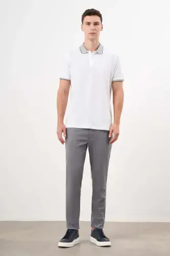 Modazone Erkak Oq Trend Polo Yoqali Dynamic Fit T-Shirt - 4