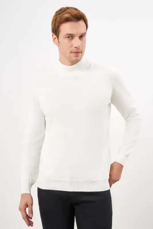 Modazone Erkak oqish basic yarim balıkçı yaka dinamik fit qulay kesim triko - 1