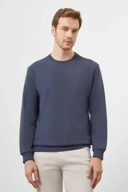 Modazone Erkak PARLEMENT Trend Velosiped Yoqali Sweat-Shirt - 4