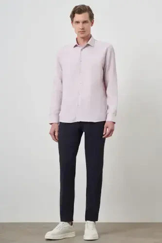 Modazone Erkak Pushti Slim Fit Italyan Yoqali Ko'ylak - MORVEN (1)