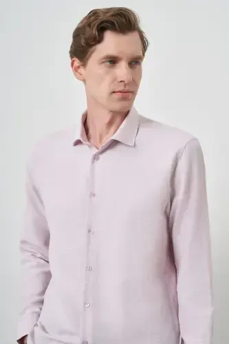 Modazone Erkak Pushti Slim Fit Italyan Yoqali Ko'ylak - 3