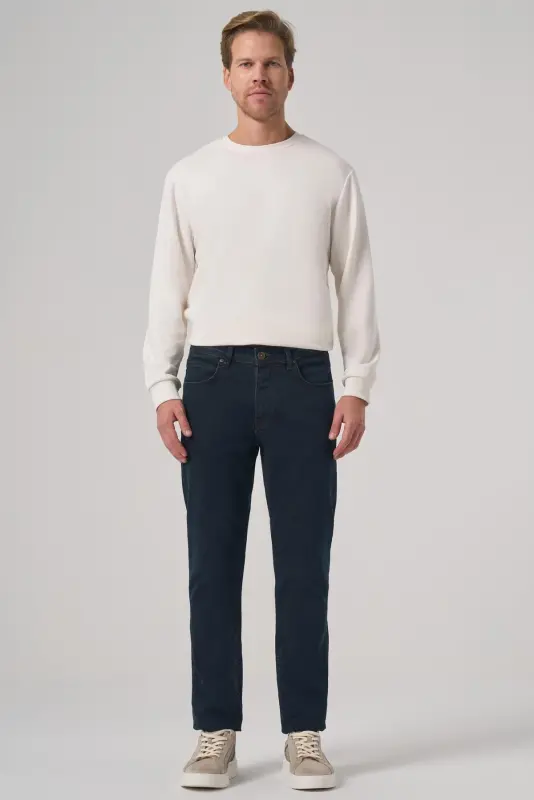 Modazone Erkak QAHVA Denim 5 Cep Dynamic Fit Jean Shim Kot Pantolon - 2
