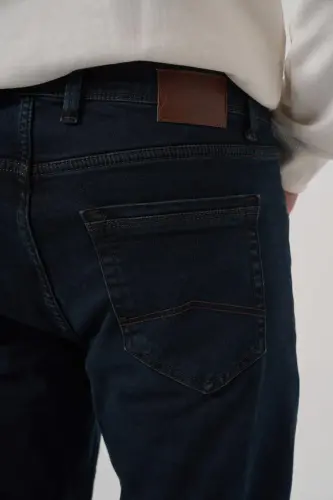 Modazone Erkak QAHVA Denim 5 Cep Dynamic Fit Jean Shim Kot Pantolon - 4
