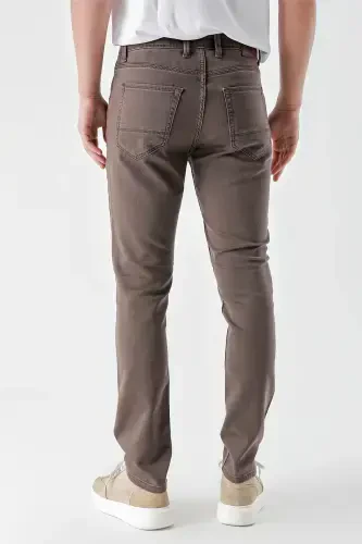 Modazone Erkak QAHVA Mavsumiy Paxta 5 Cho'ntak Slim Fit Jean Shim - 4