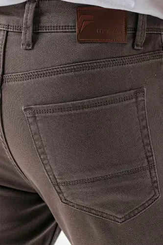 Modazone Erkak QAHVA Mavsumiy Paxta 5 Cho'ntak Slim Fit Jean Shim - 5