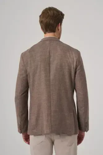 Modazone Erkak QAHVA Poliviscon Trend Naqshli Dynamic Fit Mono Yoqali Ko'ylagi - 5