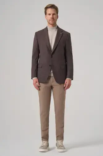 Modazone Erkak QAHVA Poliviskon To'quv naqshli Dynamic Fit Mono Yoqa Kurtka - 4