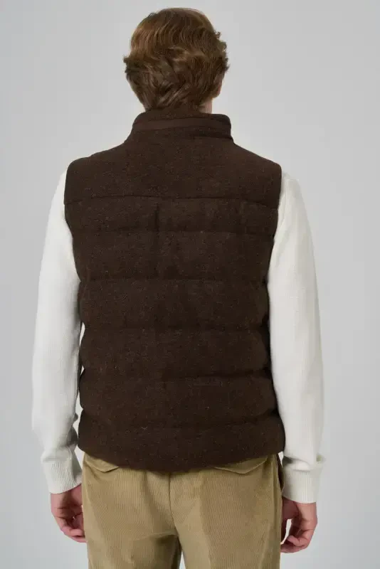 Modazone Erkak QAHVA Trend Junli Dinamik Fit Shishirma Yelek - 8