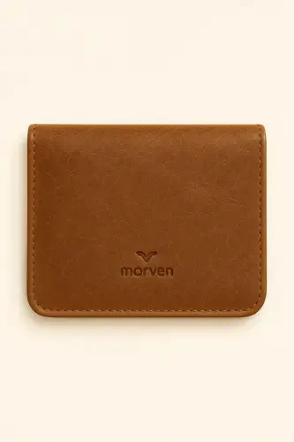 Modazone Erkak Qora 100% Charm Hamyon Kartdon 