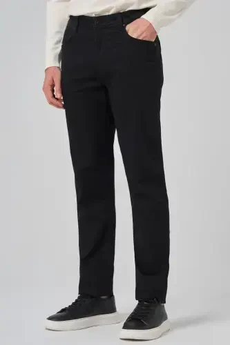 Modazone Erkak Qora Denim 5 cho'ntak Dynamic Fit Jean Jinsi Shim - 4