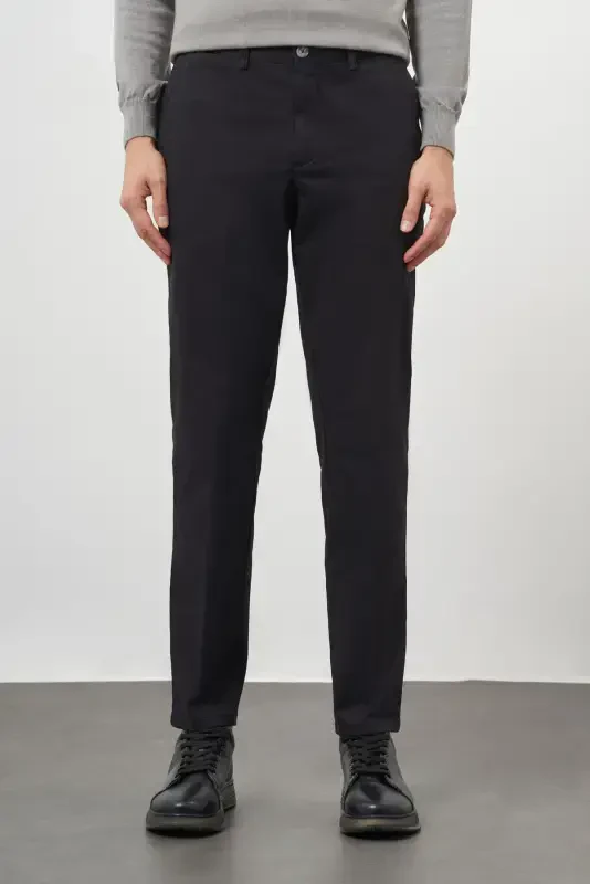 Modazone Erkak Qora Dynamic Fit Chino Shim - 2