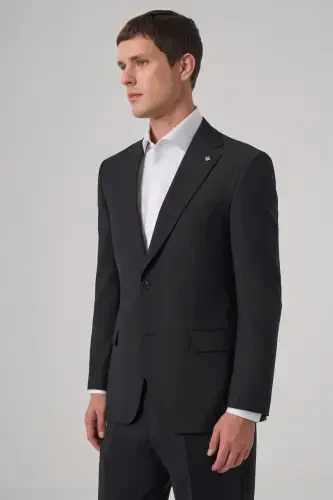 Modazone Erkak Qora Jun Trend Chiziqli Dynamic Fit Mono Yoqa Kostyum - MORVEN (1)