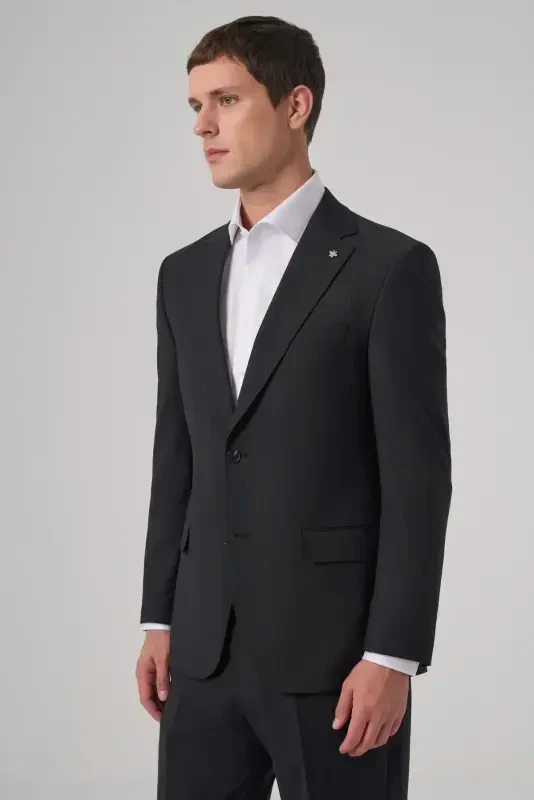 Modazone Erkak Qora Jun Trend Chiziqli Dynamic Fit Mono Yoqa Kostyum - MORVEN