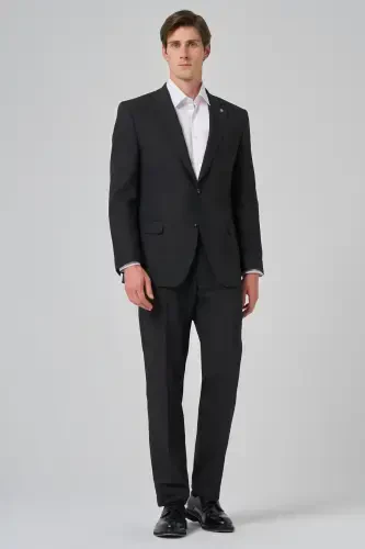 Modazone Erkak Qora Junli Trendli naqshli Dynamic Fit Mono Yoqa Kostyum - MORVEN (1)