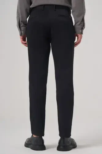 Modazone Erkak Qora Paxta Trend Slim Fit Chino Shim - 5