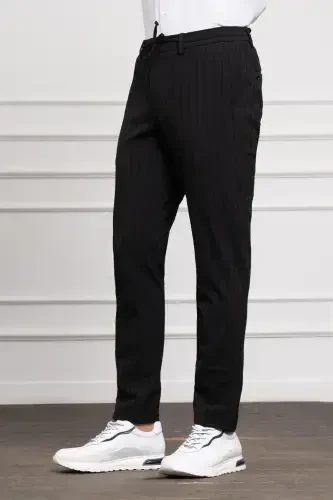 Modazone Erkak Qora Poliviskon Jogger Dynamic Fit Qulay Kesim Shim - 3