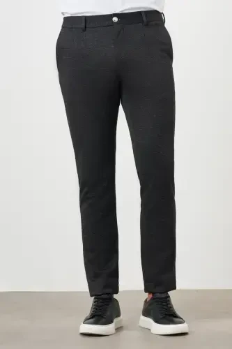 Modazone Erkak Qora Poliviskon Trend Pileli Slim Fit Sport Shim - 1