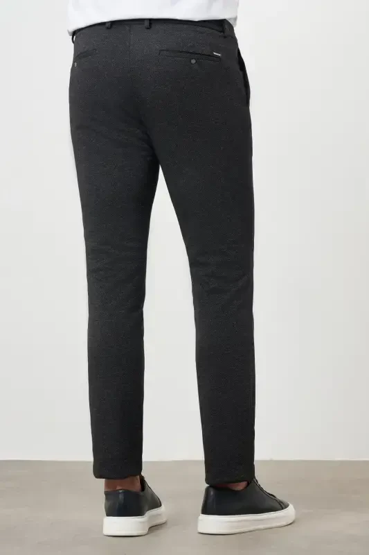 Modazone Erkak Qora Poliviskon Trend Pileli Slim Fit Sport Shim - 4