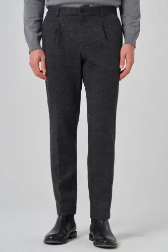 Modazone Erkak qora Polyester Trend naqshli Slim Fit shim - 1