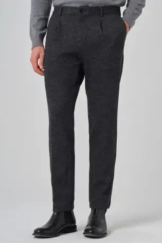 Modazone Erkak qora Polyester Trend naqshli Slim Fit shim - 2