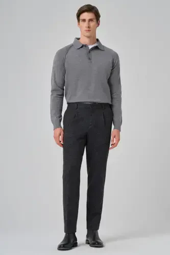 Modazone Erkak qora Polyester Trend naqshli Slim Fit shim - 3