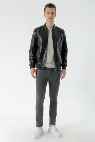 Modazone Erkak Qora Toledo Rezina Teri Ko'ylagi - 5