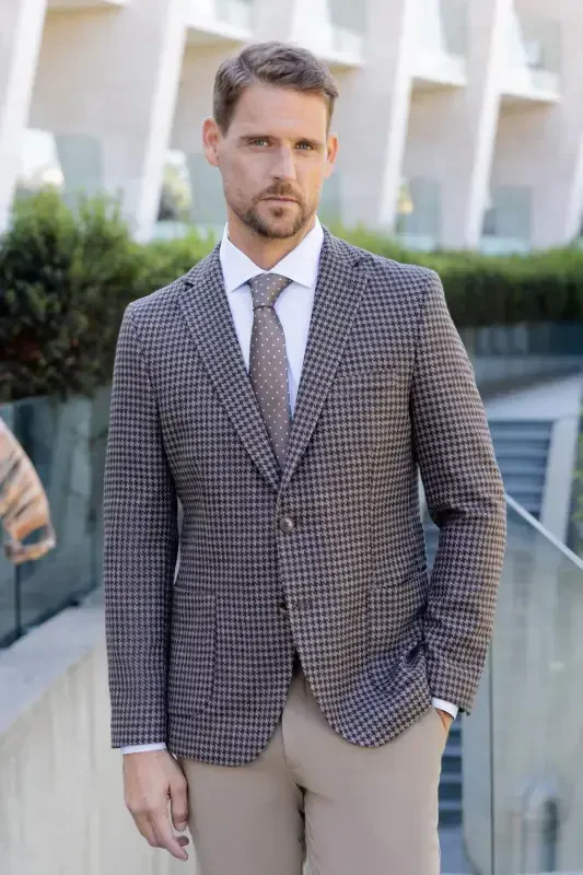 Modazone Erkak Qora Triko Slim Fit Cho'ntak Mono Yoqali Sport Kurtka - 3