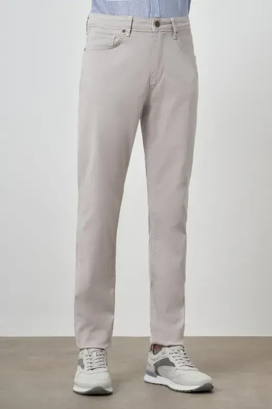 Modazone Erkak Taş Paxta 5 cho'ntak Dynamic Fit Jean Jinsi Shim - MORVEN