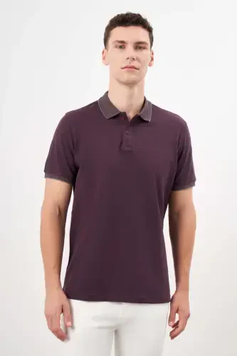 Modazone Erkak to‘q qizil trend polo yoqali Dynamic Fit futbolka - MORVEN (1)