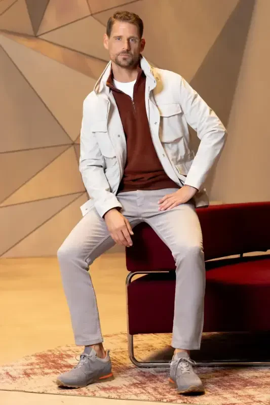 Modazone Erkak Tosh Poliamid Chiptali Kapitone Palto - MORVEN