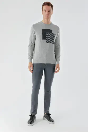 Modazone Erkak Tutun mavsumiy paxta 5 cho'ntak Slim Fit jinsi shim - 6