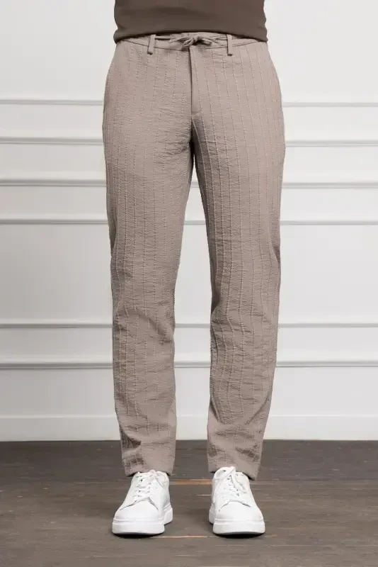 Modazone Erkak Vizon Poliviskon Jogger Dynamic Fit Qulay Kesimli Shim - MORVEN