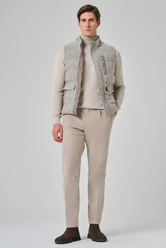 Modazone Erkak Vizon Trend Junli Dinamik Fit Shishirma Yelek - 4