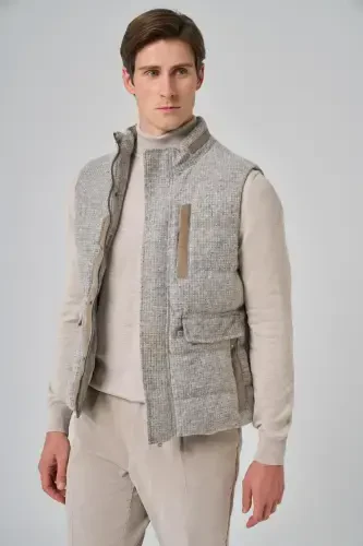 Modazone Erkak Vizon Trend Junli Dinamik Fit Shishirma Yelek - 5