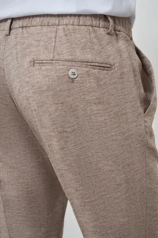 Modazone Erkak Vizon Trend Toʻliq Rezinkali Slim Fit Shim - 4