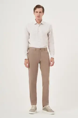 Modazone Erkak Vizon Yozgi Paxta Yon Cho'ntak Slim Fit Chino Shim - 4