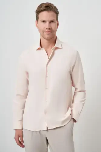 Modazone erkak yalpizrang slim fit italyan yoqali ko'ylak - 1